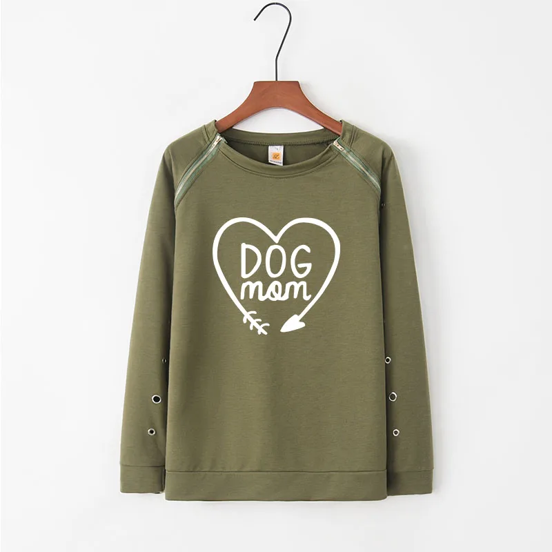 Женские кавай топы милые хлопковые Hollowee LOVE DOG MOM с буквенным принтом топы футболки женские футболки модная Корейская футболка с карманами