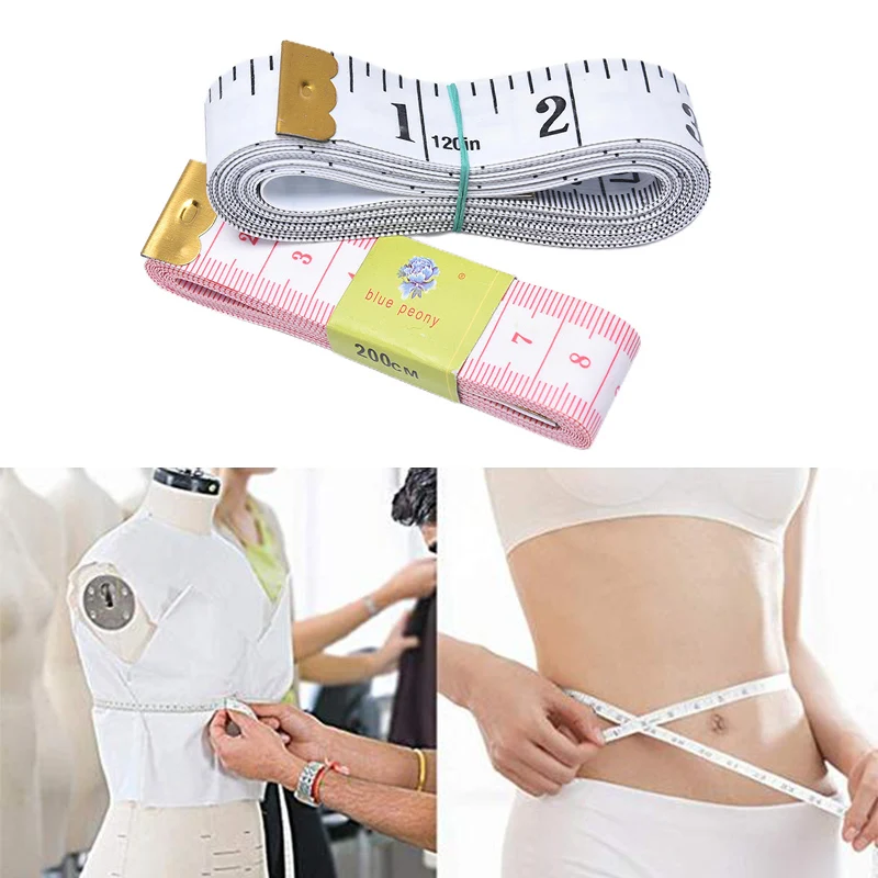 MEASURING TAPE BODY WAIST WEIGHT HEIGHT DRESS FABRIC SEWING TAILOR