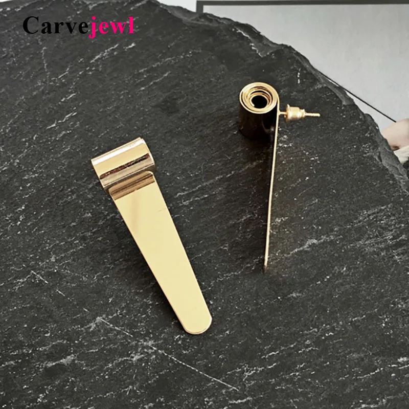 Серьги Carvejewl в американском стиле большие искусственные серебряные