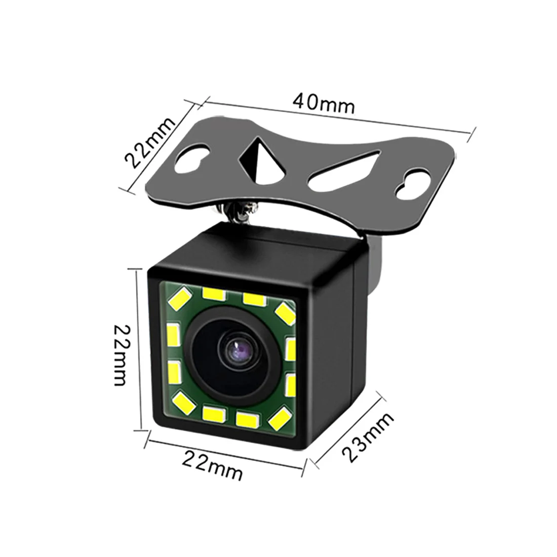 Автомобильная камера Универсальная Подключаемая HD CCD с 12 светодиодными лампами ночного видения камера заднего вида Автомобильная подсветка номерного знака