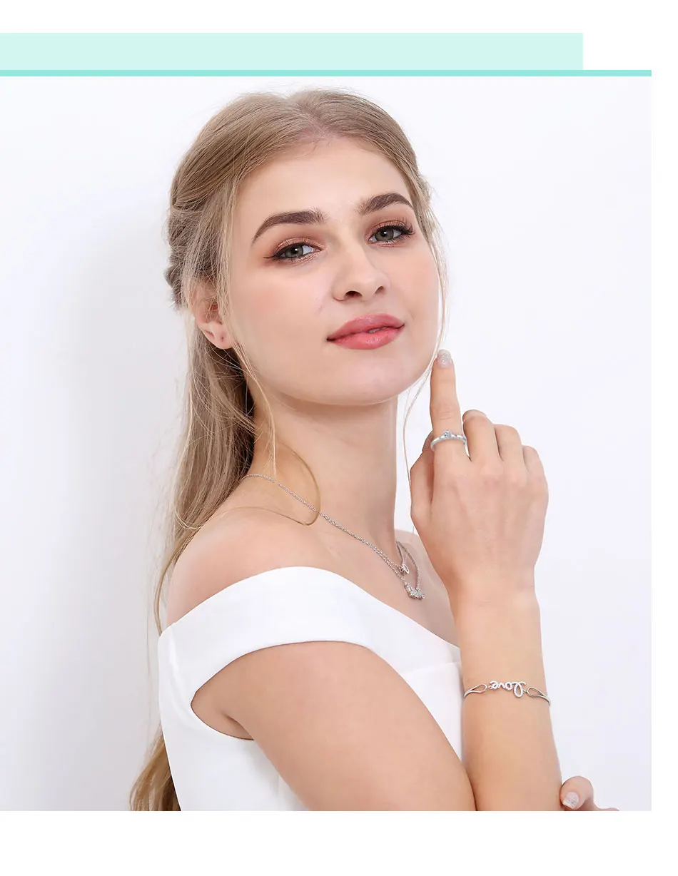 ELESHE, модные, 925 пробы, серебряные, сверкающие, прозрачные, CZ Кристаллы, кольца для женщин, обручальные кольца, серебряные ювелирные изделия, подарок на день Святого Валентина