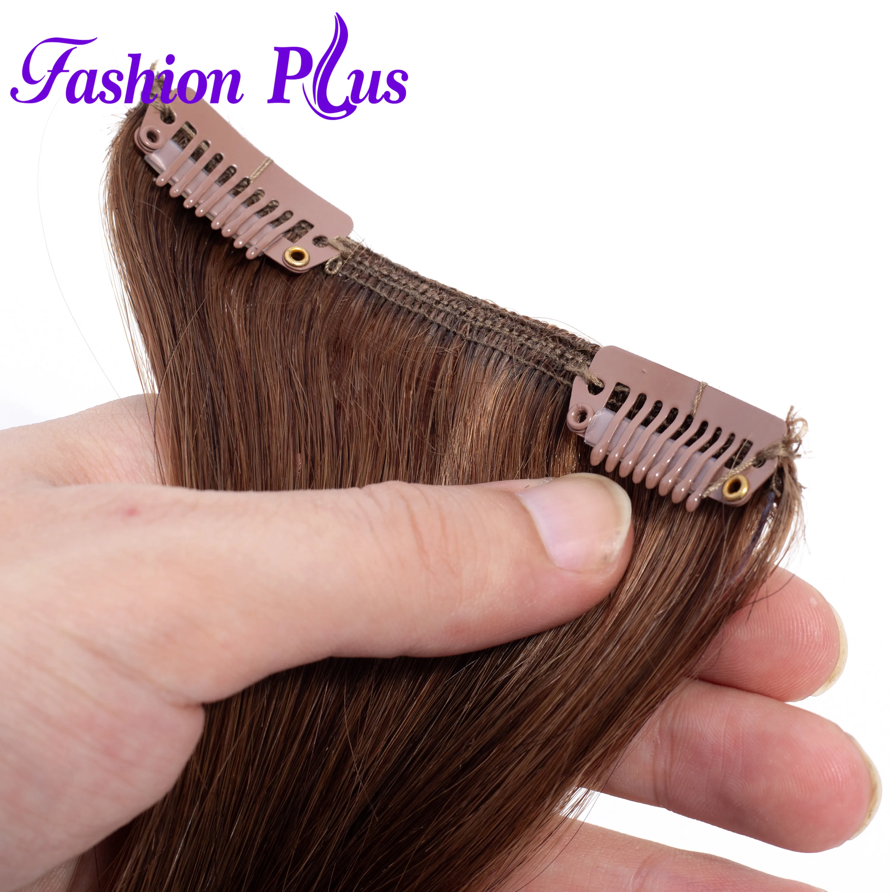 Tanie Remy Human Hair dopinki na klips 18 20 cali maszyna wykonana brazylijski proste włosy klip Ins rozszerzenia 7 sztuk zestaw 120G