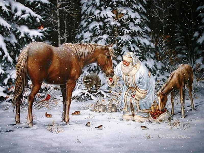 AZQSD 5D Алмазная картина Дед мороз DIY Рождественский подарок алмазная вышивка распродажа олень полная площадь Алмазный подарок ручной работы - Цвет: 1687