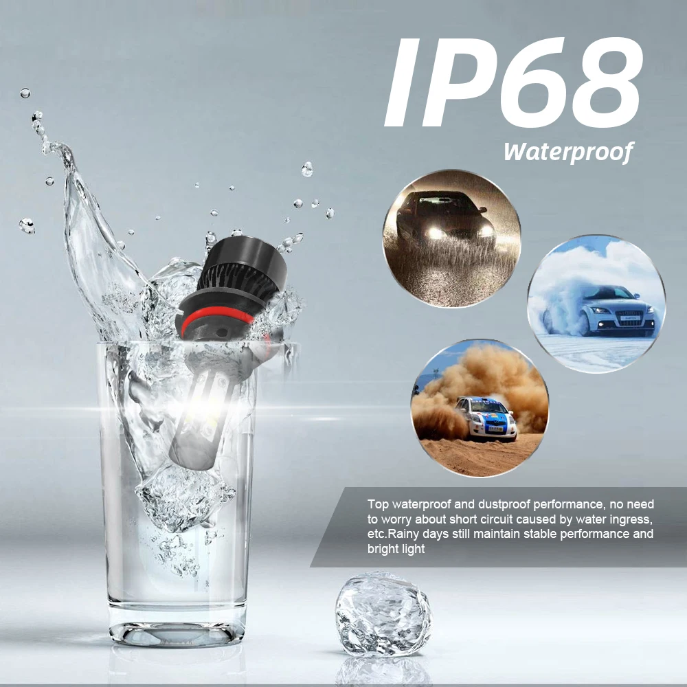 Лампа светодиодный лампы для передних фар Водонепроницаемый 6000 К Замена 9007/HB5 9-32 В постоянного тока