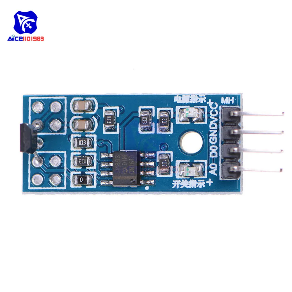 Diymore 3144E зал сенсор модуль скорость двигателя тест доска для Arduino умный автомобиль счетчик скорости сенсор модуль