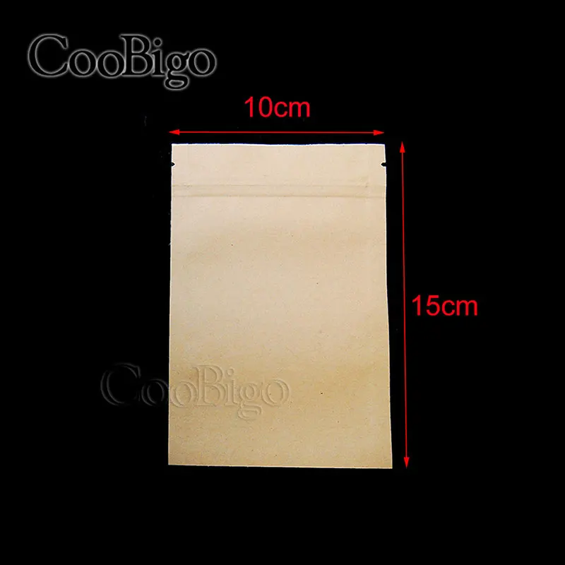 10x15cm 5 шт тепловое уплотнение плоского типа чайный пакет из крафт-бумаги, самозапечатывающаяся сумка для кофе, семян, сладостей, Ziplock, уплотнительный бумажный пакет, герметичный пакет, упаковка - Цвет: 10x15cm