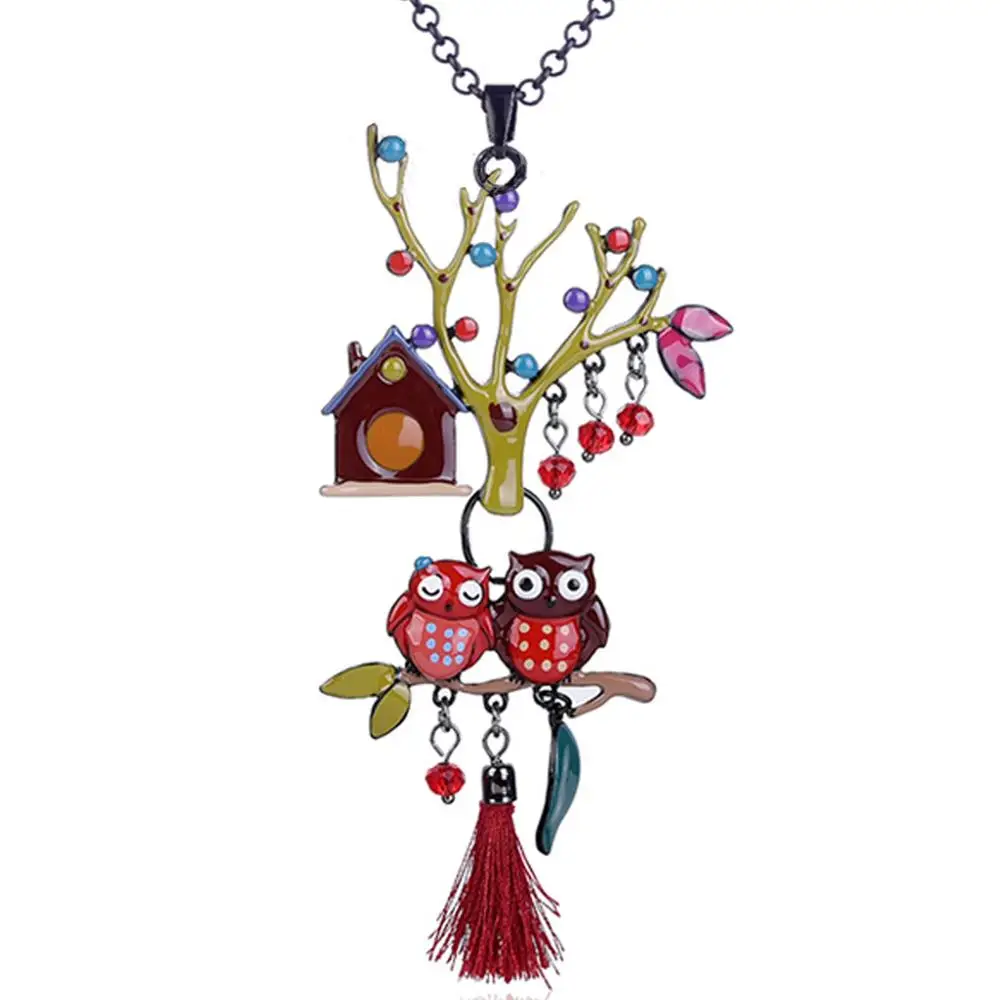 D& Rui, ювелирное изделие, Пара птиц, дерево, массивное ожерелье, s& Кулоны, модный воротник, женское ожерелье,,, подарки на день рождения, хит - Окраска металла: color1
