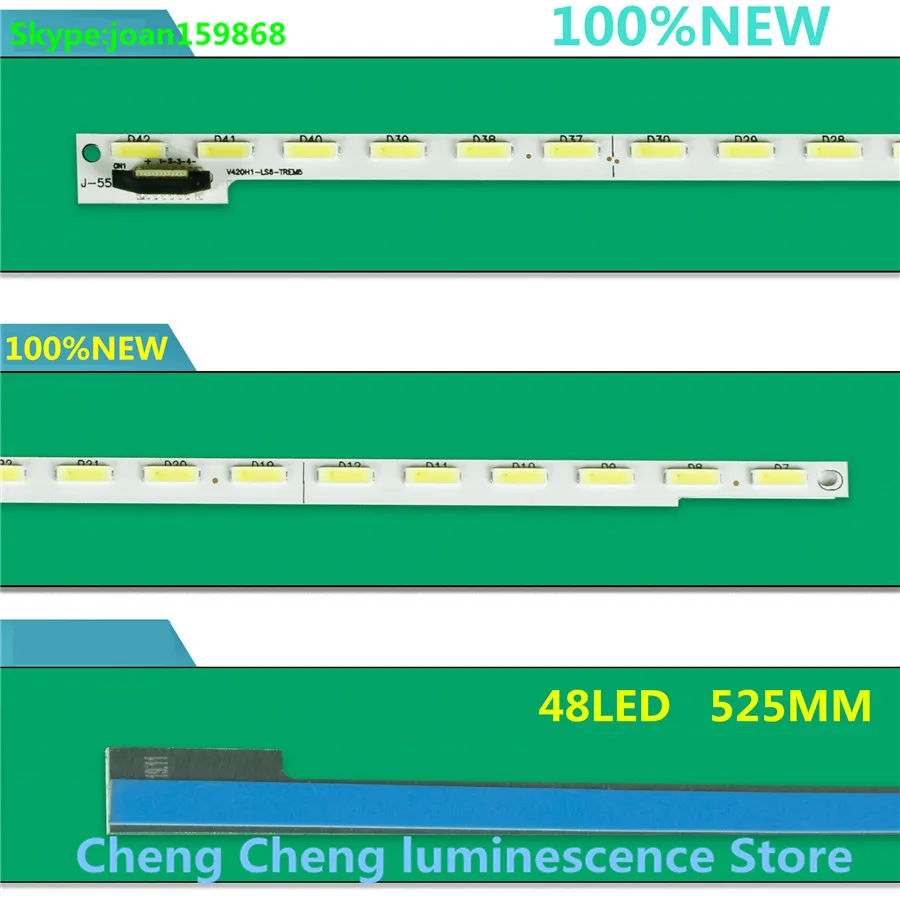 42 дюйма Подсветка V420H1-LS6-TREM5 полоски для TCL Konka 42E780U 42U2 UD6080D LED42R6610AU V420HJ1-LE6 REV.C5 48-LEDs 525
