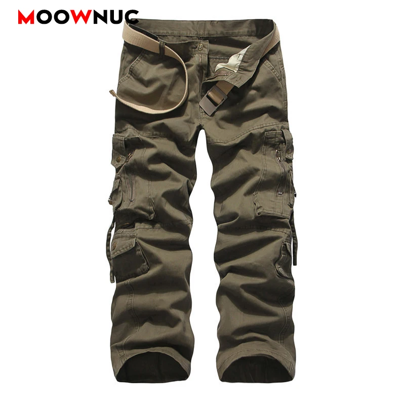 

Pants Military Style Plus Size Streetwear Autumn Men's Cargo Casual Hombre Cotton Outdoors Safari style Trousers Male MOOWNUC