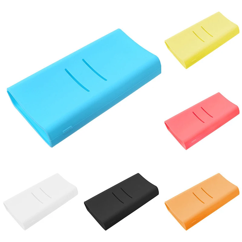 Fashion Colorful Power Bank Bag Anti-slip Soft Silicone Full Protective Case Cover For Xiaomi mi 2C 20000mAh Accessories | Мобильные
