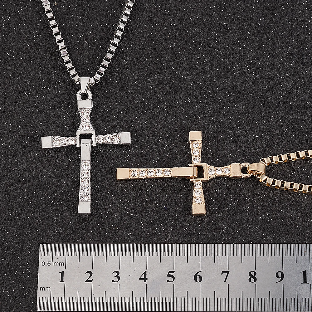 Fast and Furious Movies Actor Dominic Toretto Rhinestone Cross Crystal