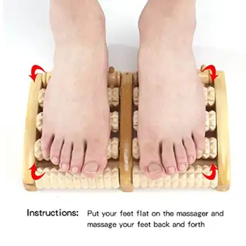

Dual Foot Massager Roller Relieve Plantar Fasciitis, Stress, Heel, Arch Pain Shiatsu Acupressure Relaxation