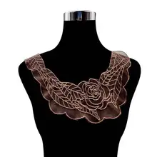 Вышивка шеи воротник diy Ложные воротнички Водорастворимая москитная сетка Женская бутоньерка трехмерные кружевные аксессуары