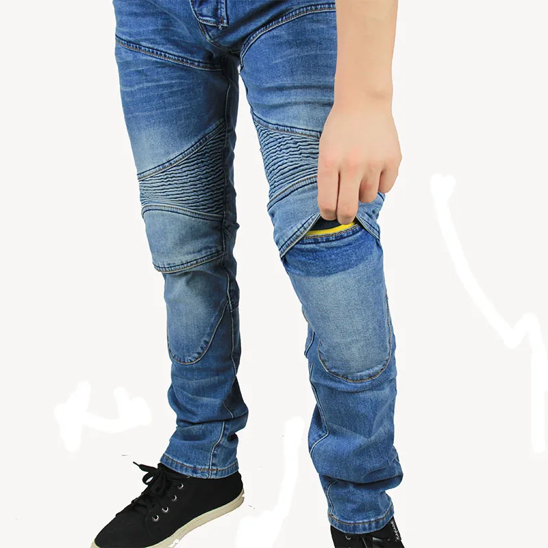 KOMINE джинсы для езды на мотоцикле сопротивление падению тонкие джинсовые велосипедные брюки для верховой езды мотокросса внедорожные брюки с защитой от покраски