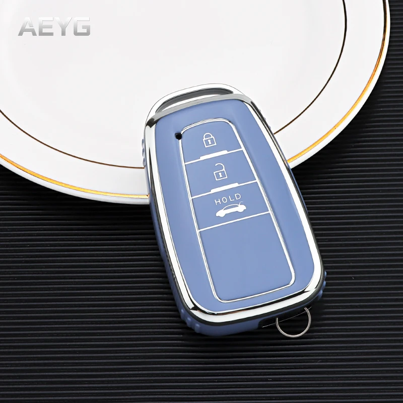 Fashion TPU Car Key Case Full Cover Shell For Toyota Prius Camry Corolla CHR C-HR RAV4 Land Cruiser Prado Keychain Accessories car key shell