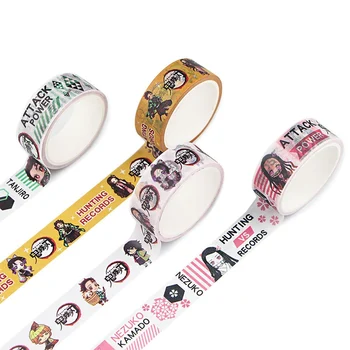 

Demon Slayer Anime Washi Tape Paper Masking Tape Printed Pattern Sticker Decal DIY Scrapbooking Crafts Self Adhesive