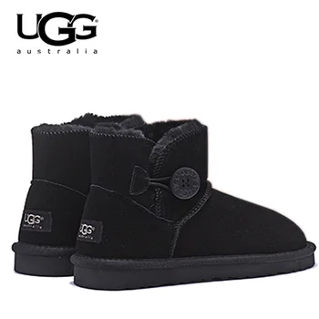 Uggs-botas Ugg para mujer, botas de nieve ostentosas para mujer, botas de Australia, zapatos cálidos de piel, zapatos de mujer 3352
