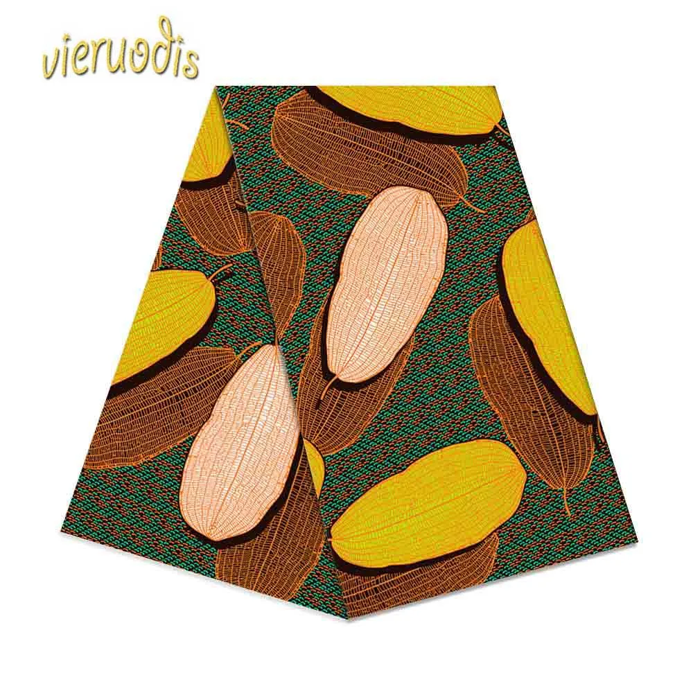 

6 Yards African Wax Prints Fabric 100% Cotton Fabrics Material Dashiki Printed Real Floral for Dress A000561