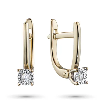 

Earrings made of gold with a combined diamond e1001sg06201010