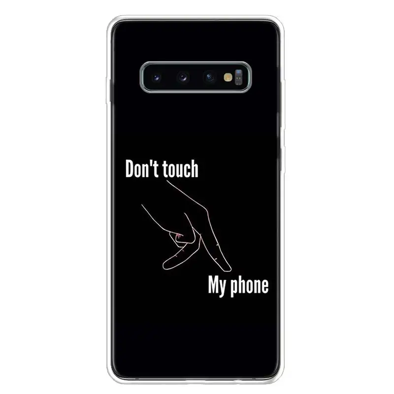 Надписью «Don't Touch My Phone»(не трогай мой крышка чехол для телефона для samsung Galaxy A10 A20E A30 A40 A50 A70 A50S A80 M30S A6 A7 A8 A9 Plus+ Coque - Цвет: TW116-10