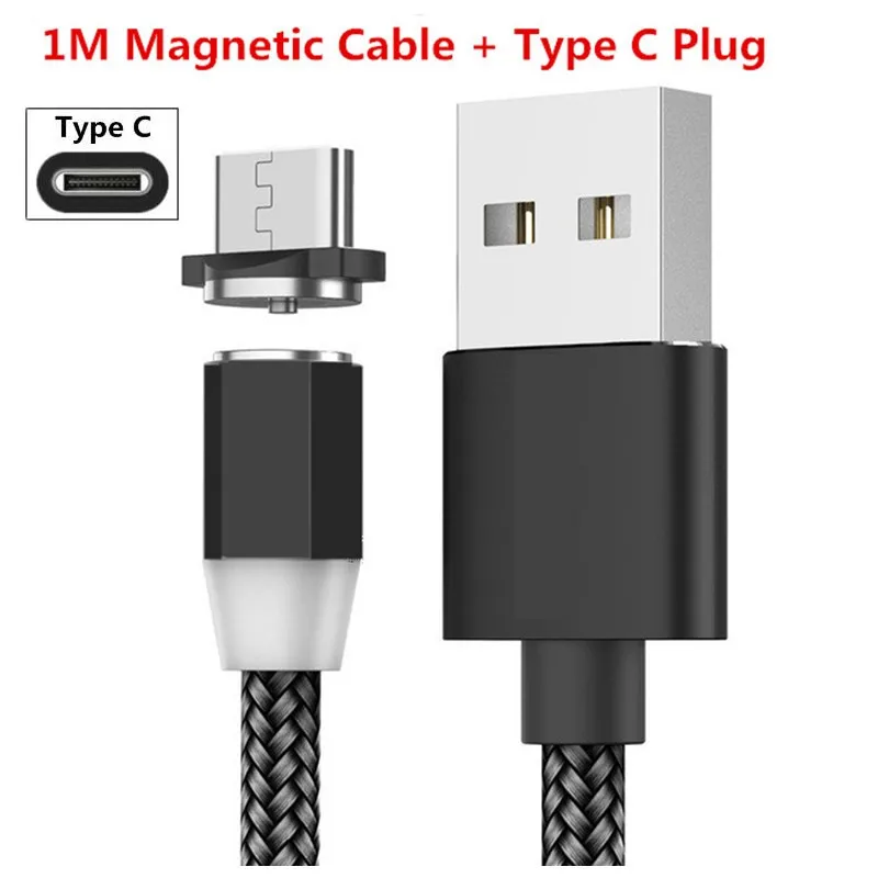 Магнитный кабель Micro usb type C зарядный кабель для samsung зарядное устройство S10E S4 S9 J4 A6 NOTE 10 Plus 8 9 J7 J5 A7 Магнитный адаптер - Цвет: For Type C