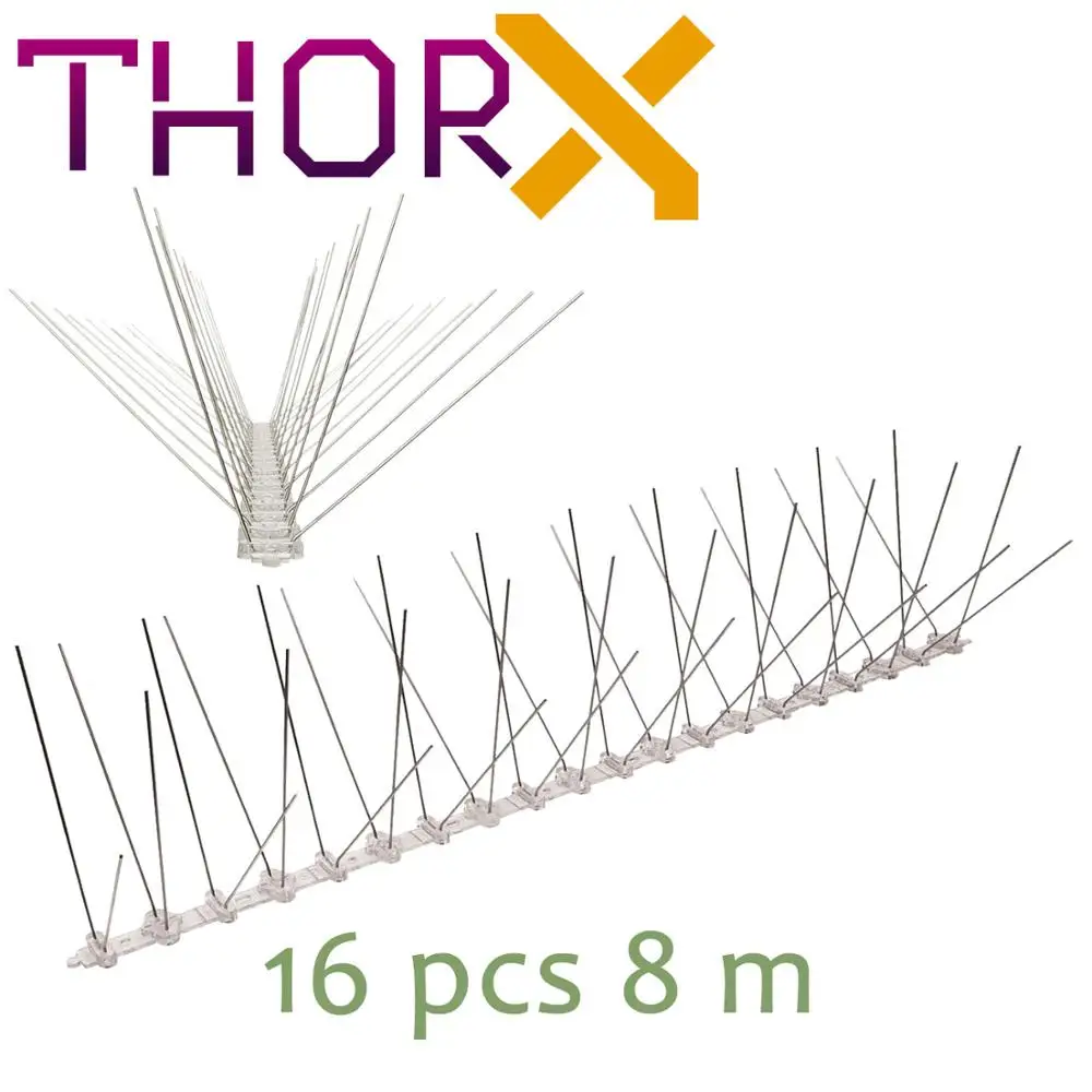 MH-04-TP 4 ряда шипы для отпугивания голубей птицы Спайк птицы на поликарбонатной основе-высокое качество решение для шипы для контроля птиц - Цвет: MH-04-TP-8M