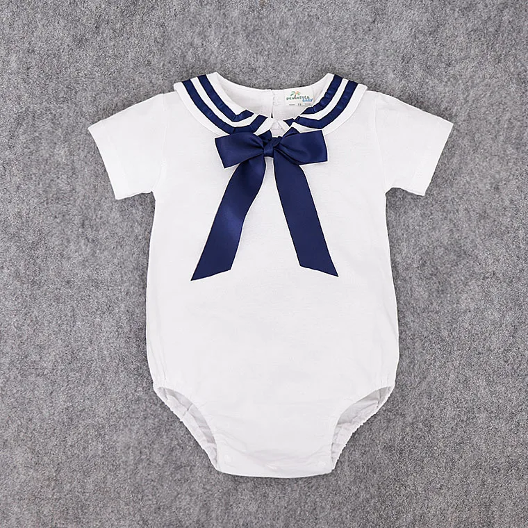 Baby Bodysuits classic Summer Baby Romper 100% Cotton Baby Clothes Newborn Sailor Toddler Jumpsuit Infant Boys Girls Romper Outfits Baby Bodysuits Fur