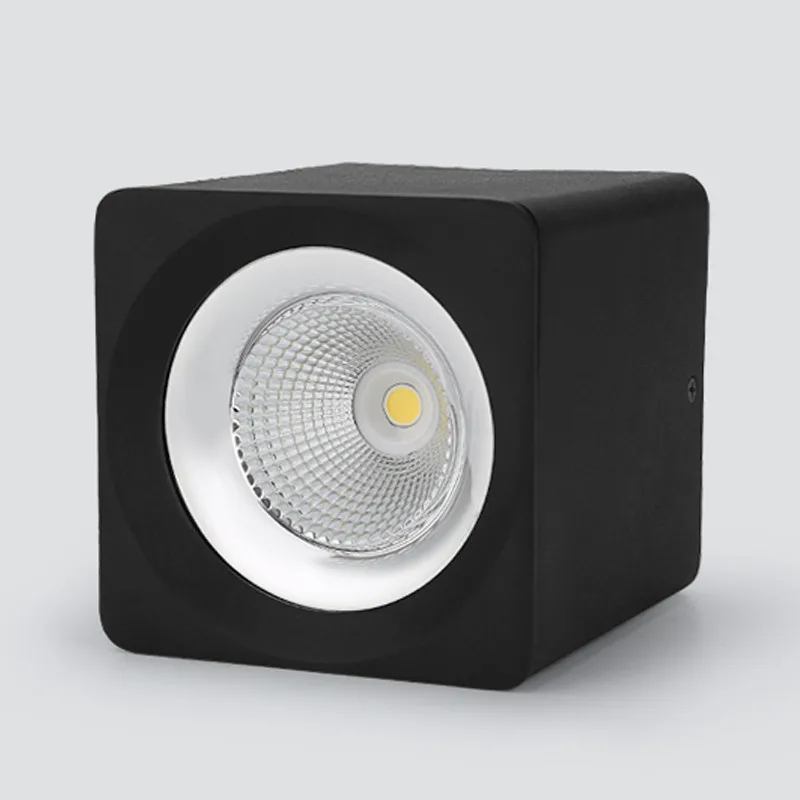 Dimmable квадратный COB потолочный светодиодный светильник 7 Вт 10W15W 20 Вт AC110/220 В теплый белый/холодный белый поверхностный монтаж Внутреннее освещение