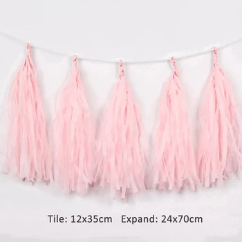 

1set Multi Purpose European Style Birthday Party Supplies Baby Shower DIY Tissue Tassel Garland Wedding Decoration Crepe Paper
