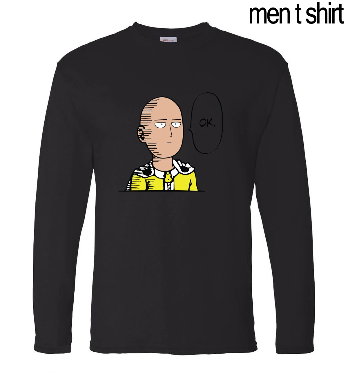 

Anime One Punch OK long sleeve men's t-shirts 2020 spring winter cotton hip hop men t shirt Camisetas Masculina brand clothing