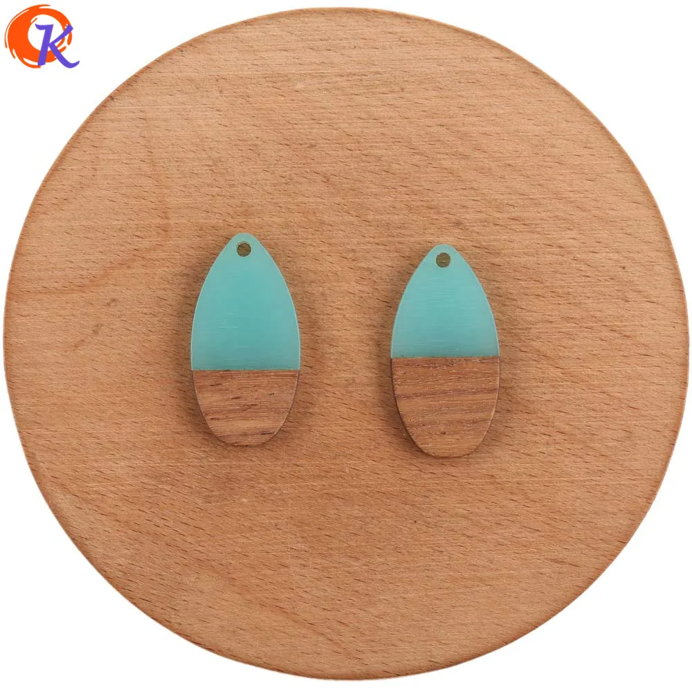 Сердечный Дизайн 50 шт 16*31 мм DIY Изготовление сережек/ручная работа/форма капли/натуральное дерево и смола/фурнитура для сережек/ювелирные аксессуары