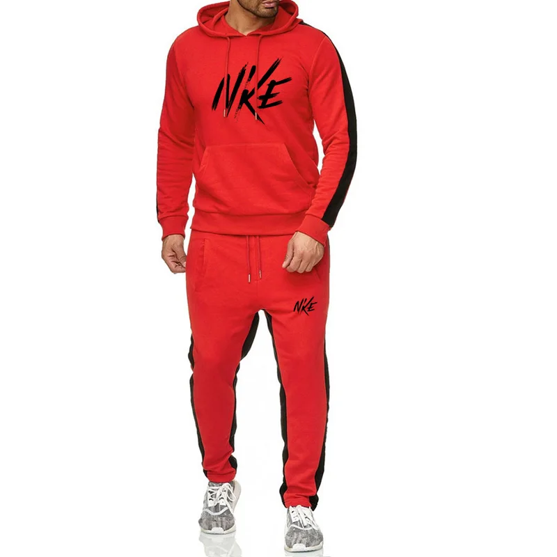 Мужская мода бренд chandal hombre мужская толстовка с капюшоном костюм зимний уличный тренд sudaderas hombre Спортивная одежда для бега костюм