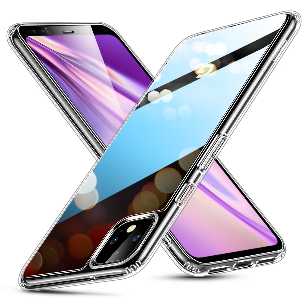 Transparent ESR чехол из закаленного стекла для Google Pixel 4 XL Mimic 9H бампер прозрачный противоударный чехол для Google Pixel4 4XL - Цвет: Transparent