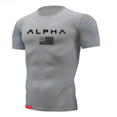 Крутые мужские футболки, модная футболка ALPHA Industries, хлопковая футболка с коротким рукавом, летняя стильная удобная футболка, размер M-4XL - Цвет: 19