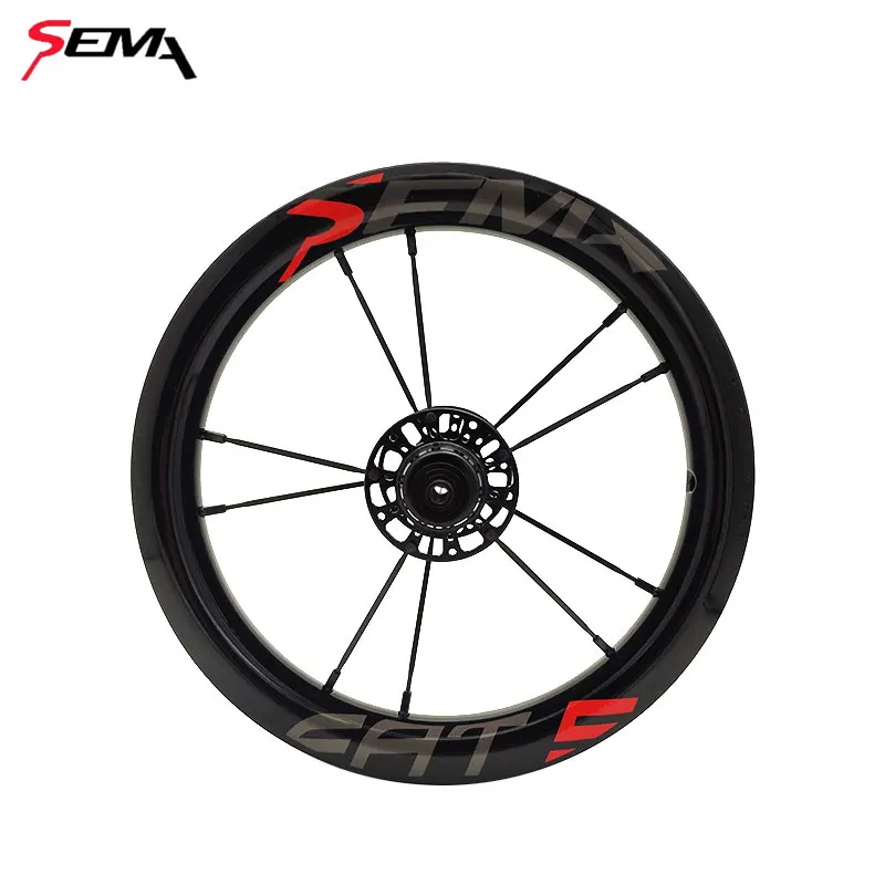 Углеродное колесо SEMA FAT 5 Aero Carbon wheelset 12 дюймов Супер светильник колеса с гибридным керамическим подшипником для детей балансировочный велосипед