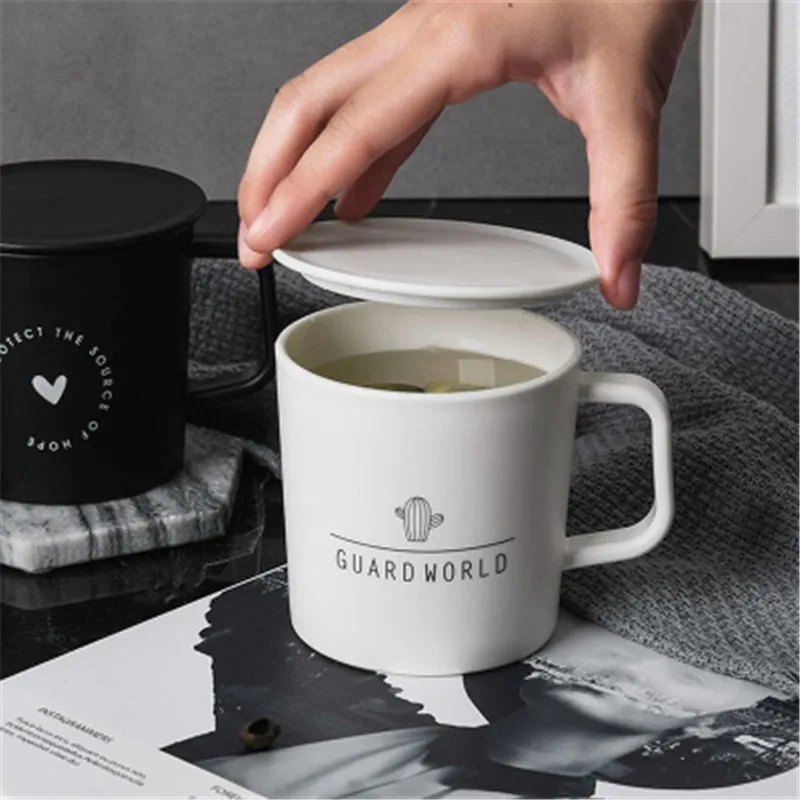

Nordic coffee mug simple water mug student couple mug breakfast milk mug plastic carry-on mug