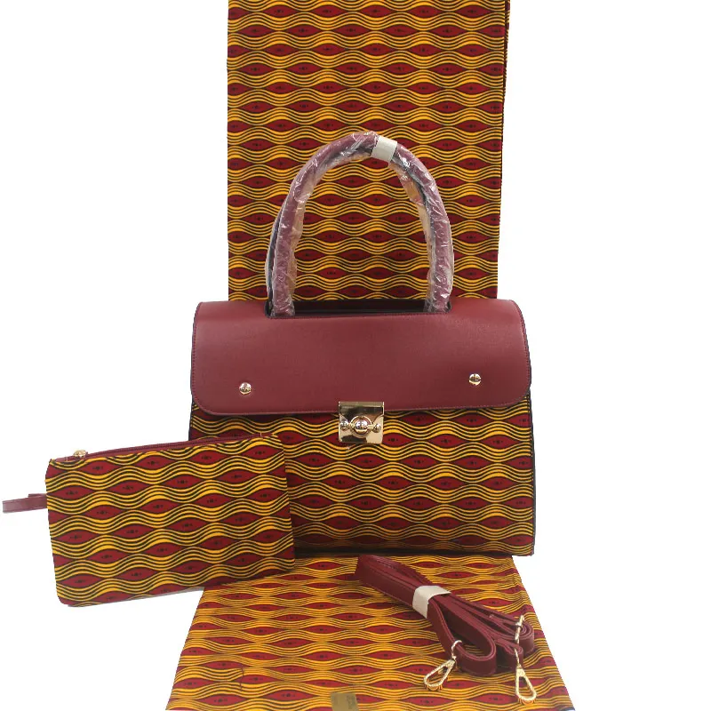 Высокое качество воск с 1 шт сумка Африканский Воск принты ткань женские вечерние сумки H171106 - Цвет: 29