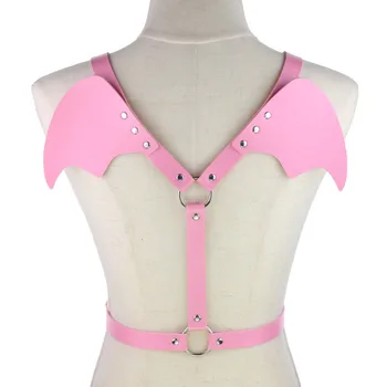 

WKOUD EAM Sexy Punk Pu Leather Angel Wing Belly Chains Body Women Charm Jewelry 2020 New Female Accessories Party Gift ZJ509