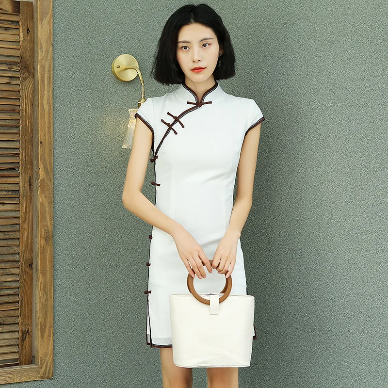 

Manufacturers Direct Selling 2019 Summer New Style Women's Elegant Retro Chinese-style Daily Life Modified Version of Cotton Lin