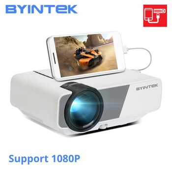 

BYINTEK Mini Projector K1plus, Portable Home Theater Beamer,LED Proyector for Smartphone 1080P 3D 4K Cinema Stock in EU/RU
