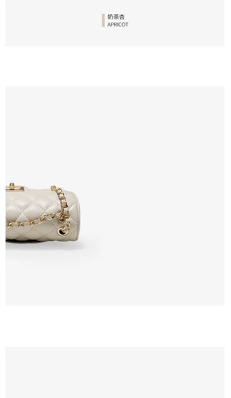 Mood Leather Ladies Fashion Shoulder Bag Diamond Type Lattice Women Crossbody Bag Sheepskin Messenger Bag