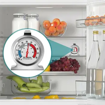 

Refrigerator Thermometer Stainless Steel Fridge Freezer Thermometers Kitchen Fridge Temperature Sensor Meter Gauge Dial Type New