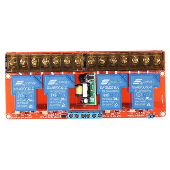 

4-channel 250VAC 30A Solid State Relay Module Board High/Low Level Trigger
