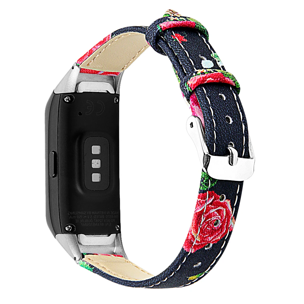 A Кожаный ремешок для часов для samsung Galaxy Fit SM-R370 смарт-браслет часы Браслет замена Correa для Galaxy Fit SM-R370 - Цвет: A