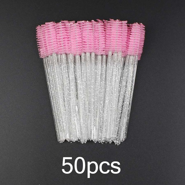 Crystal Eyelashes Brush Comb 25/50Pcs Eye Lashes Extension Mascara Wands Makeup Professional Makeup Beauty Tool
