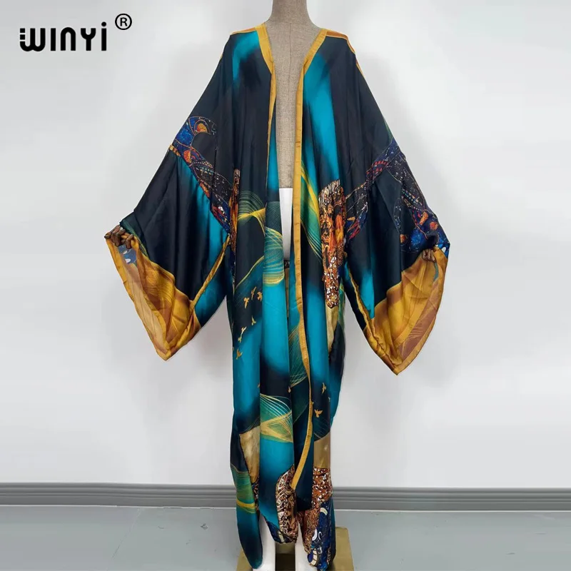 cardigan ponto cocktail sexy boho maxi feriado batwing manga quimono mujer