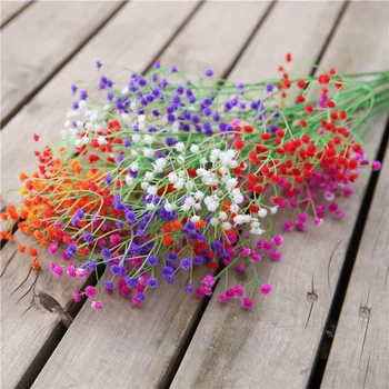 Blossoms Artificial Flowers Babys Breath Gypsophila Fake Flowers DIY Wedding Decoration Home Bouquet Faux Flowers Branch