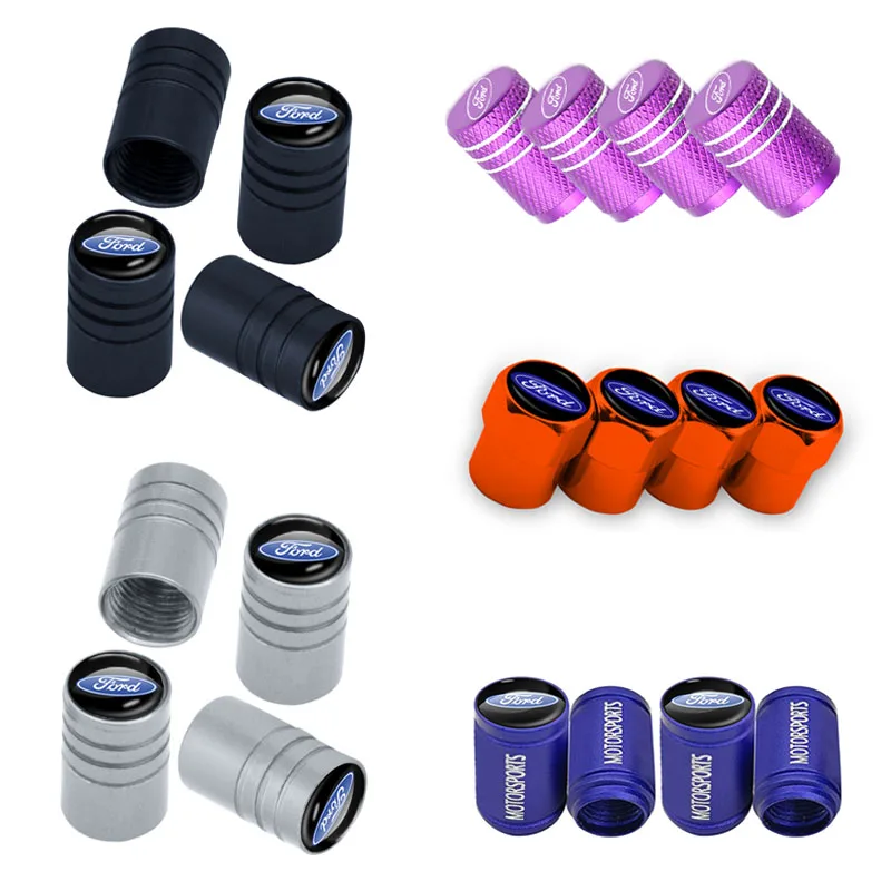 4pcs Car tire valve cover metal dust protection cap car goods for Ford explorer 5 focus ranger mk3 1 6 mondeo fiesta F-150 Forex |
