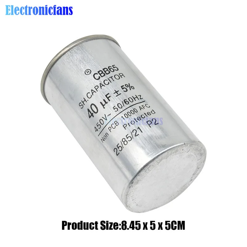 CBB65 40 мкФ пусковой конденсатор 450V AC Мотор конденсатор компрессор