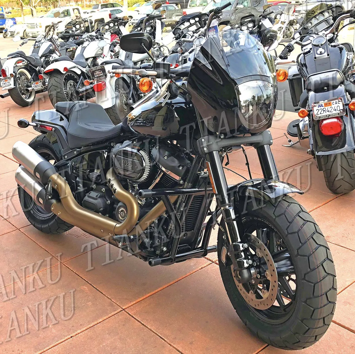 Черный четверть обтекателя прозрачного лобового стекла для Sportster XL883 XL 1200 1988-UP